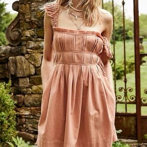 Free people Claudette A line Ruffle Feminine Sweet Summer Cottage Mini Dress